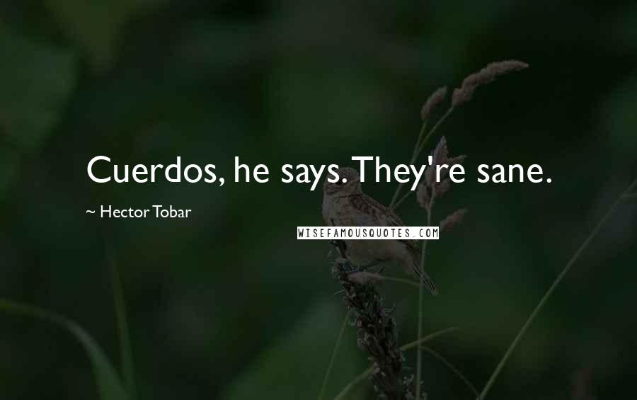 Hector Tobar Quotes: Cuerdos, he says. They're sane.