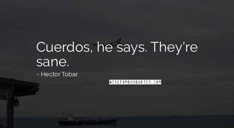 Hector Tobar Quotes: Cuerdos, he says. They're sane.