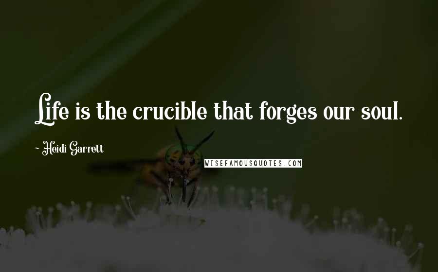 Heidi Garrett Quotes: Life is the crucible that forges our soul.