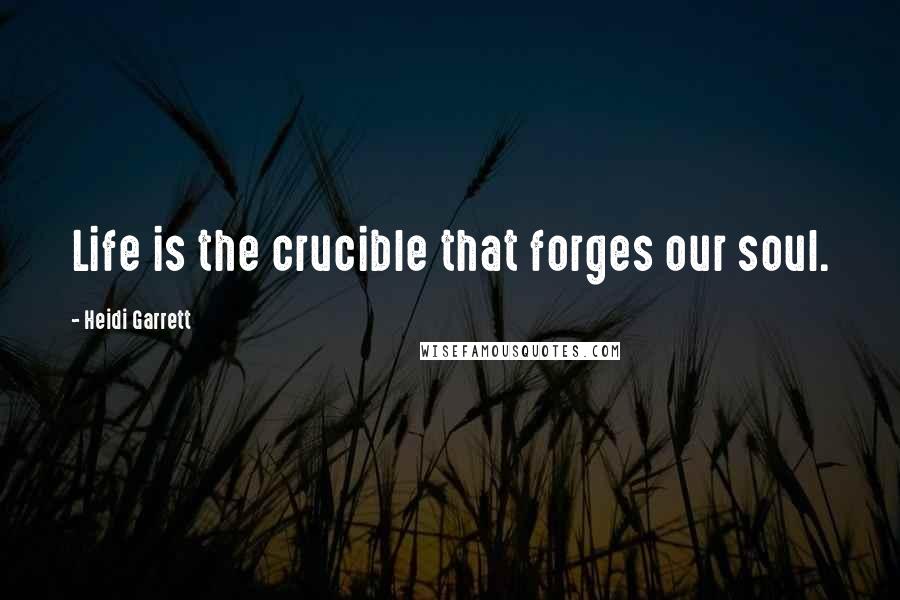 Heidi Garrett Quotes: Life is the crucible that forges our soul.