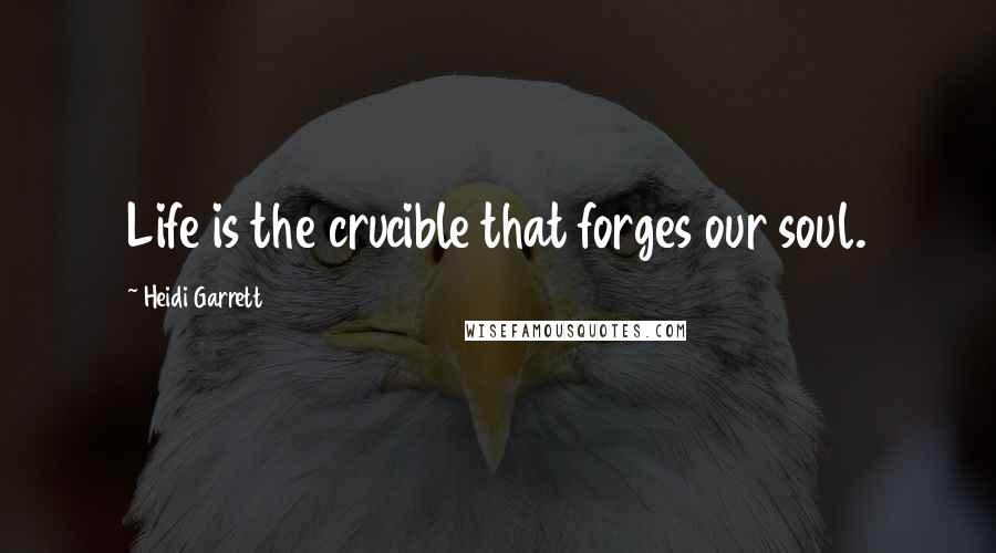 Heidi Garrett Quotes: Life is the crucible that forges our soul.