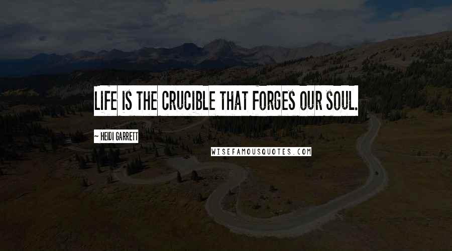 Heidi Garrett Quotes: Life is the crucible that forges our soul.