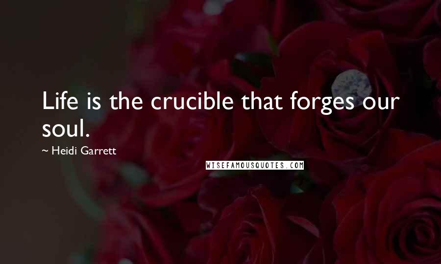 Heidi Garrett Quotes: Life is the crucible that forges our soul.