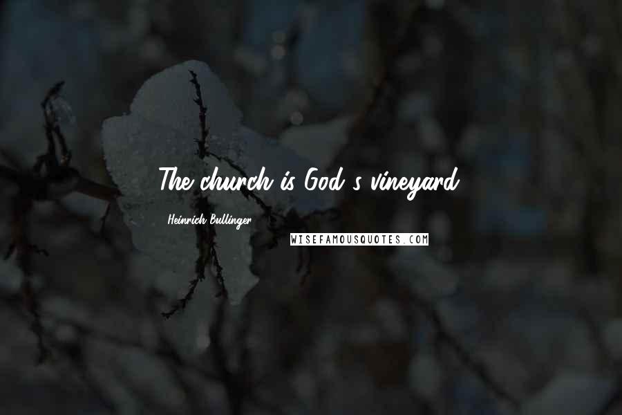 Heinrich Bullinger Quotes: The church is God's vineyard.