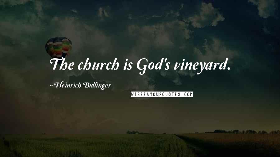 Heinrich Bullinger Quotes: The church is God's vineyard.