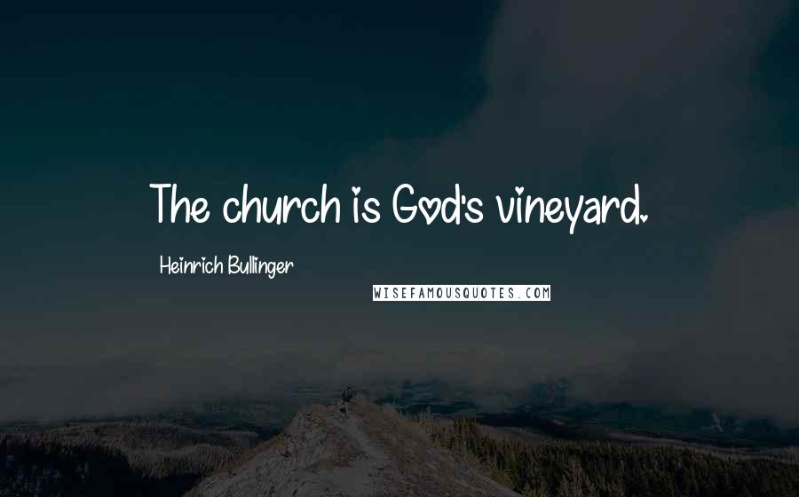 Heinrich Bullinger Quotes: The church is God's vineyard.