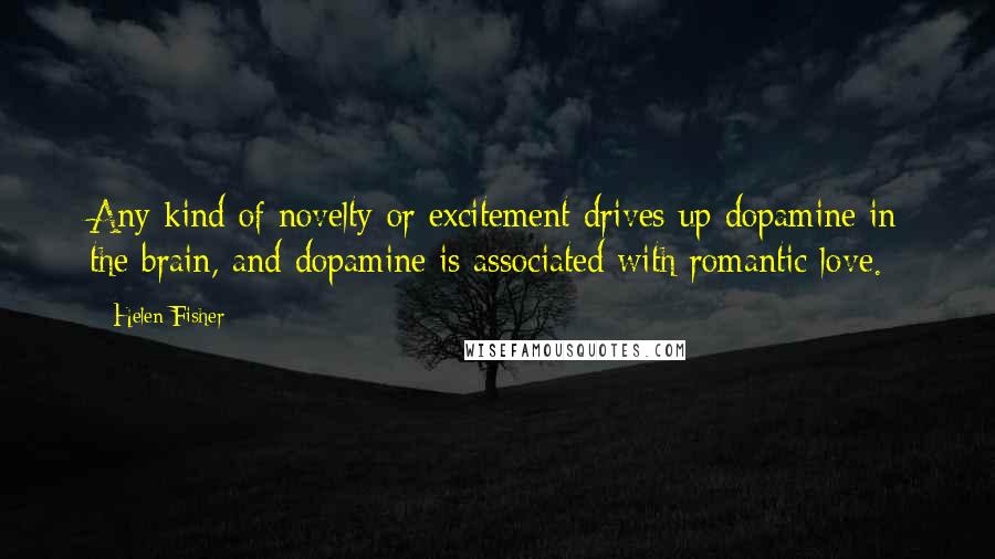 Helen Fisher Quotes: Any kind of novelty or excitement drives up dopamine in the brain, and dopamine is associated with romantic love.