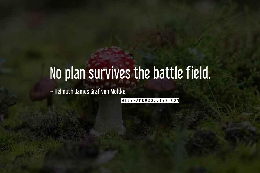 Helmuth James Graf Von Moltke Quotes: No plan survives the battle field.