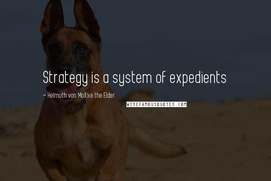 Helmuth Von Moltke The Elder Quotes: Strategy is a system of expedients