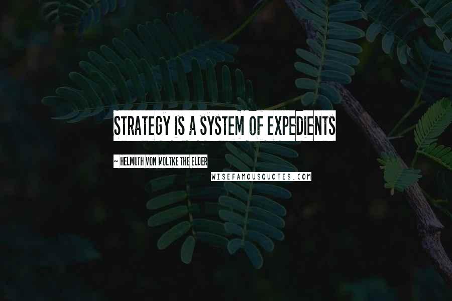 Helmuth Von Moltke The Elder Quotes: Strategy is a system of expedients