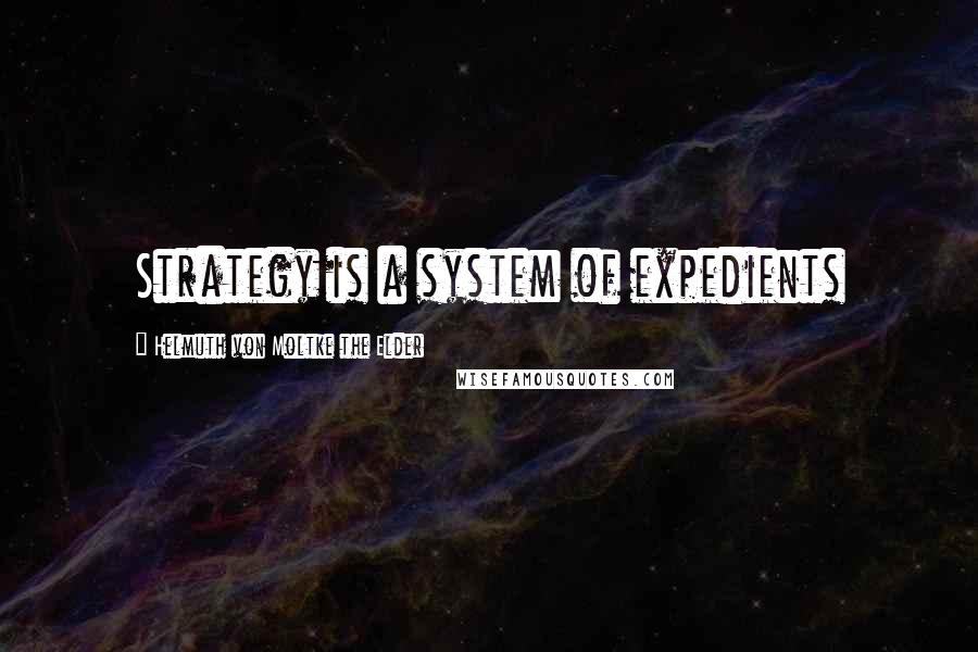 Helmuth Von Moltke The Elder Quotes: Strategy is a system of expedients