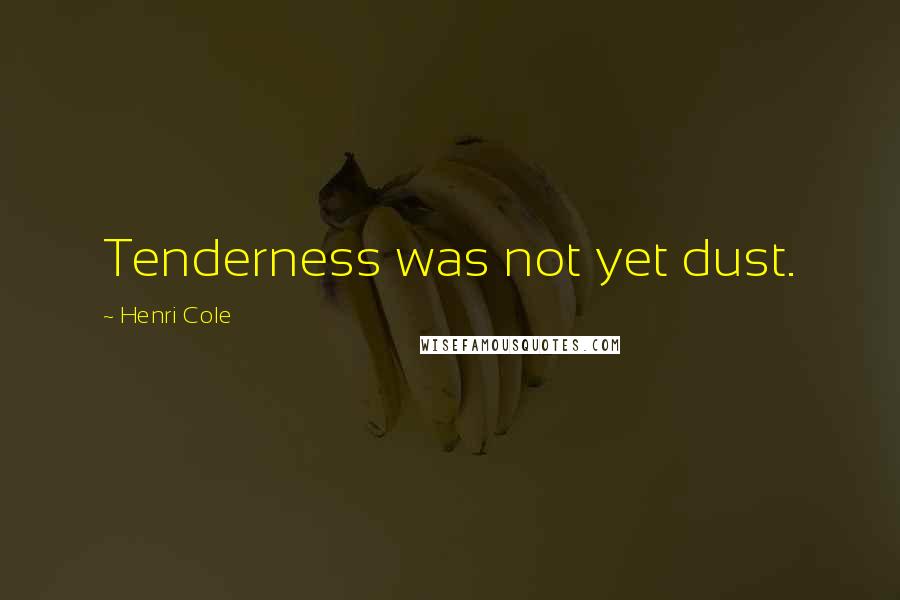 Henri Cole Quotes: Tenderness was not yet dust.