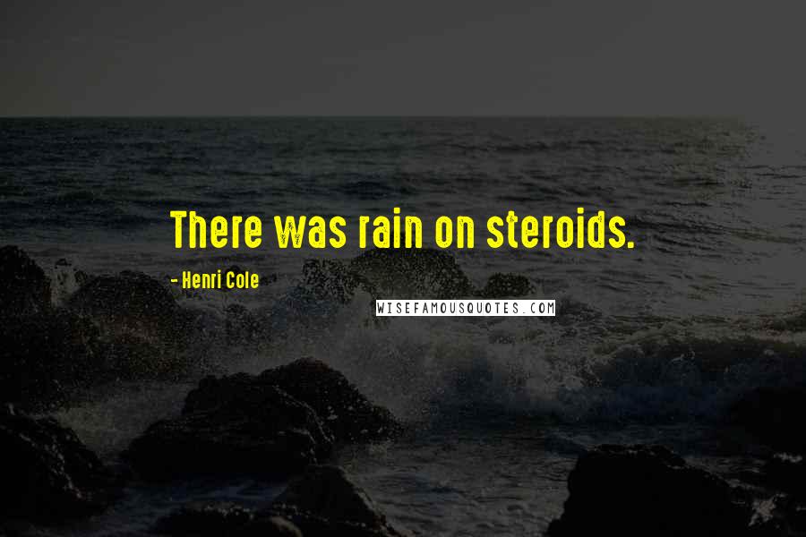 Henri Cole Quotes: There was rain on steroids.