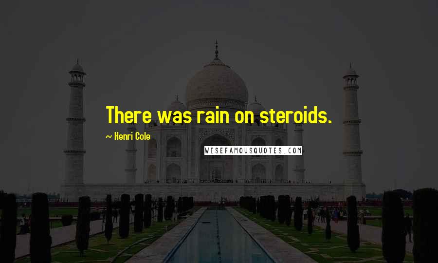 Henri Cole Quotes: There was rain on steroids.