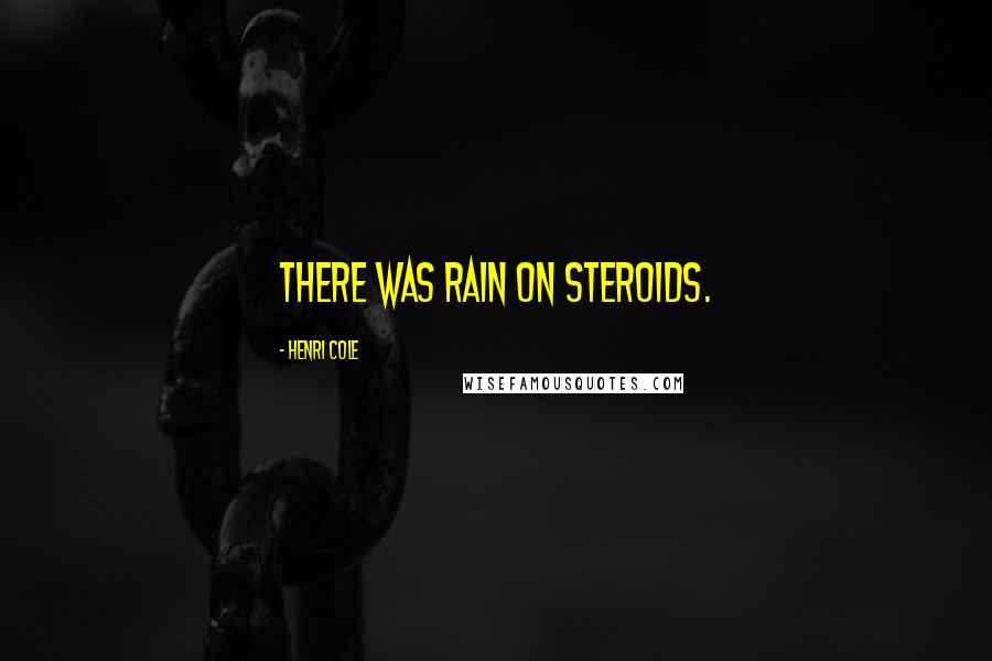 Henri Cole Quotes: There was rain on steroids.