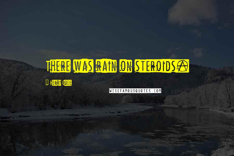 Henri Cole Quotes: There was rain on steroids.