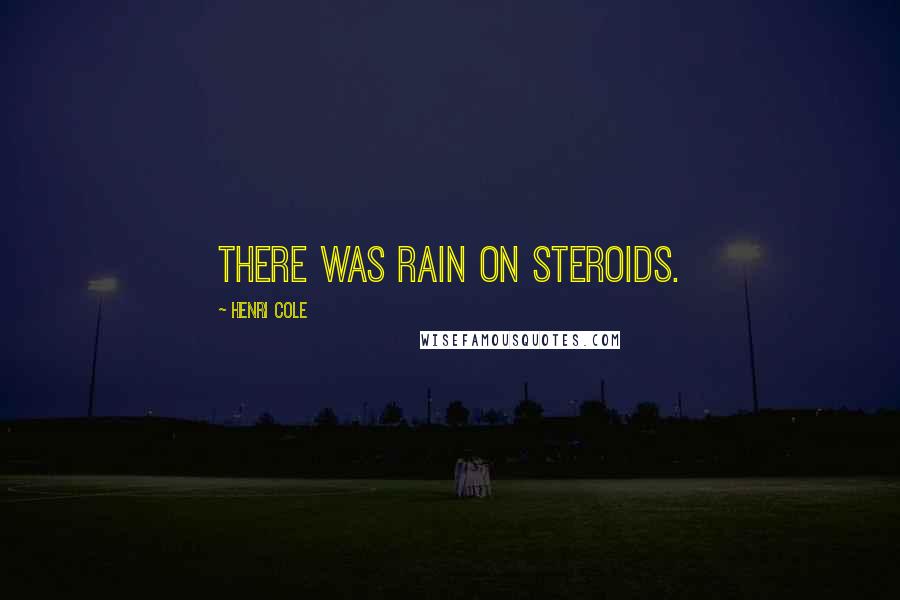 Henri Cole Quotes: There was rain on steroids.