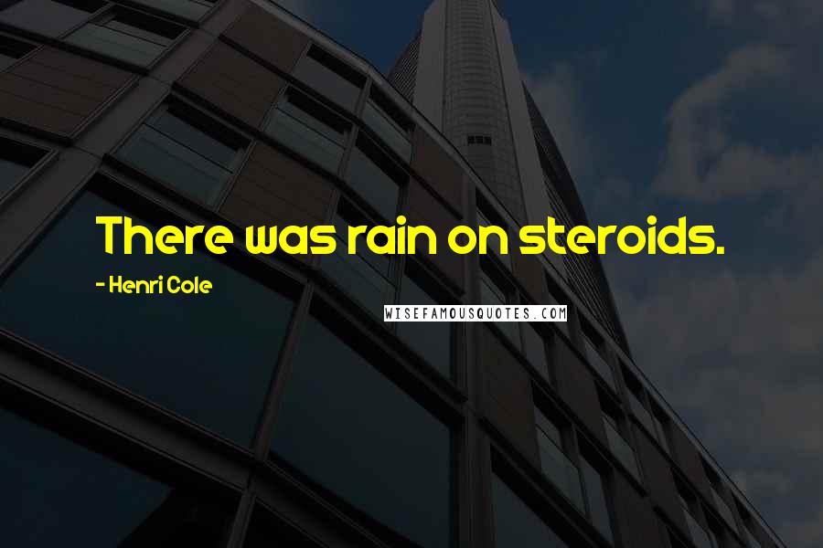 Henri Cole Quotes: There was rain on steroids.