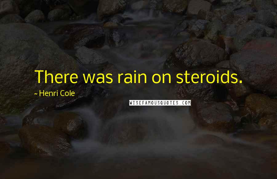 Henri Cole Quotes: There was rain on steroids.