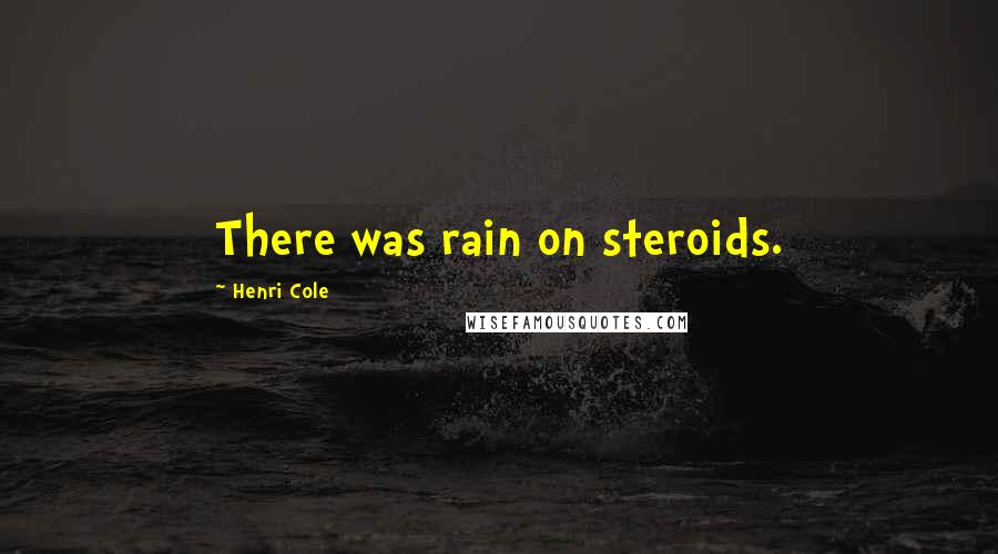 Henri Cole Quotes: There was rain on steroids.