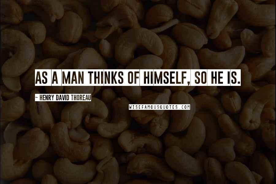 Henry David Thoreau Quotes: As a man thinks of himself, so he is.