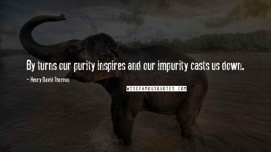 Henry David Thoreau Quotes: By turns our purity inspires and our impurity casts us down.