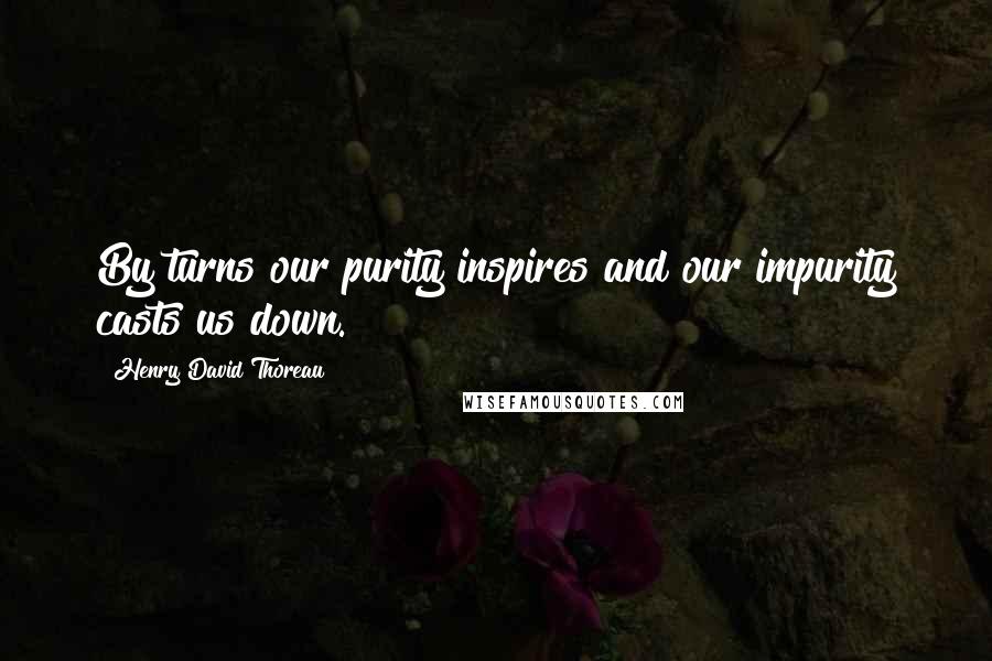 Henry David Thoreau Quotes: By turns our purity inspires and our impurity casts us down.
