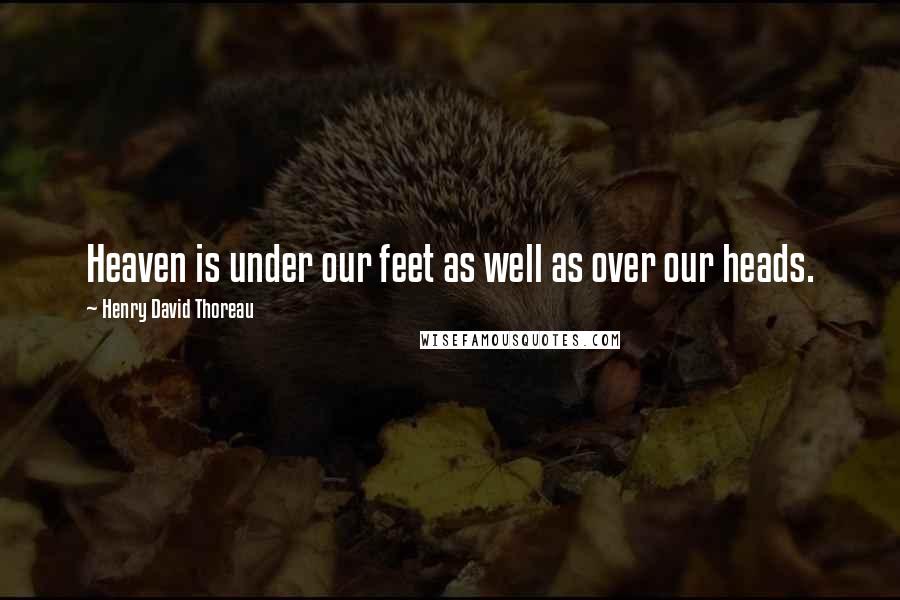 Henry David Thoreau Quotes: Heaven is under our feet as well as over our heads.
