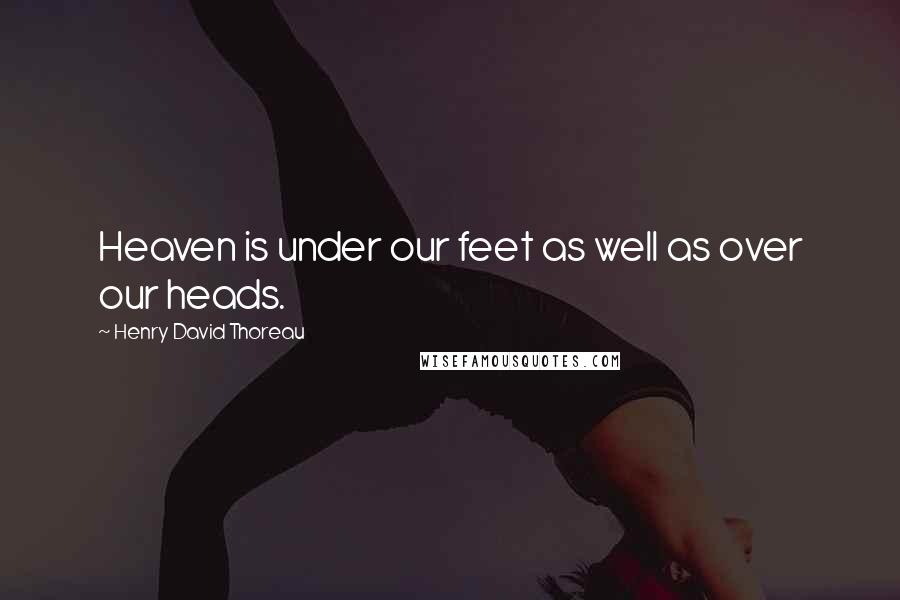 Henry David Thoreau Quotes: Heaven is under our feet as well as over our heads.