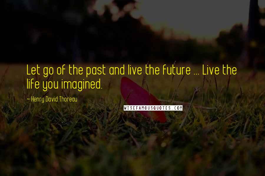 Henry David Thoreau Quotes: Let go of the past and live the future ... Live the life you imagined.