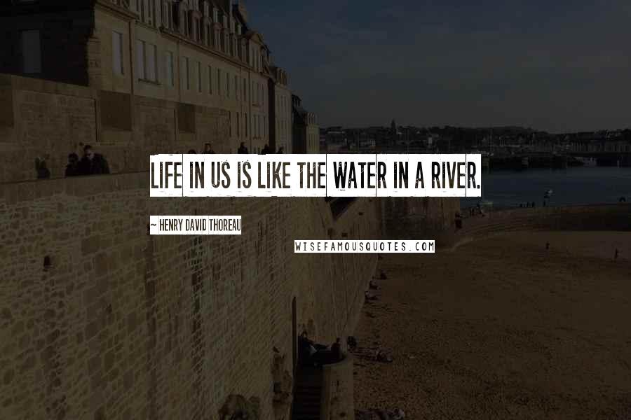 Henry David Thoreau Quotes: Life in us is like the water in a river.