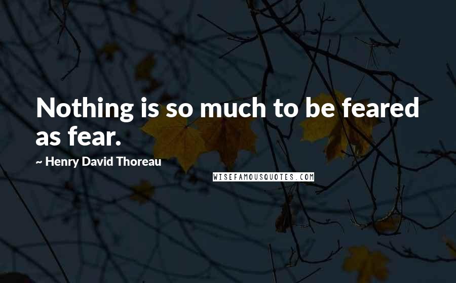 Henry David Thoreau Quotes: Nothing is so much to be feared as fear.