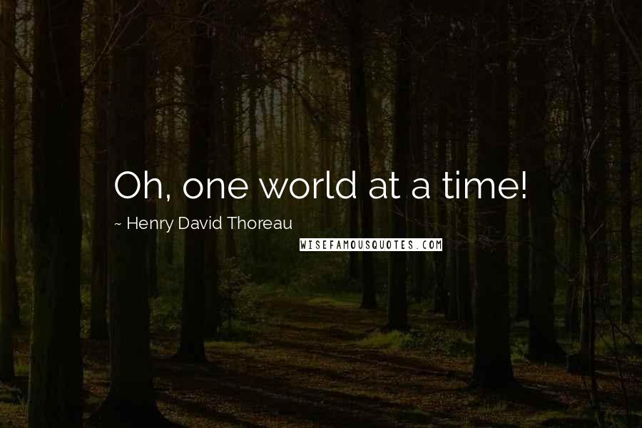 Henry David Thoreau Quotes: Oh, one world at a time!