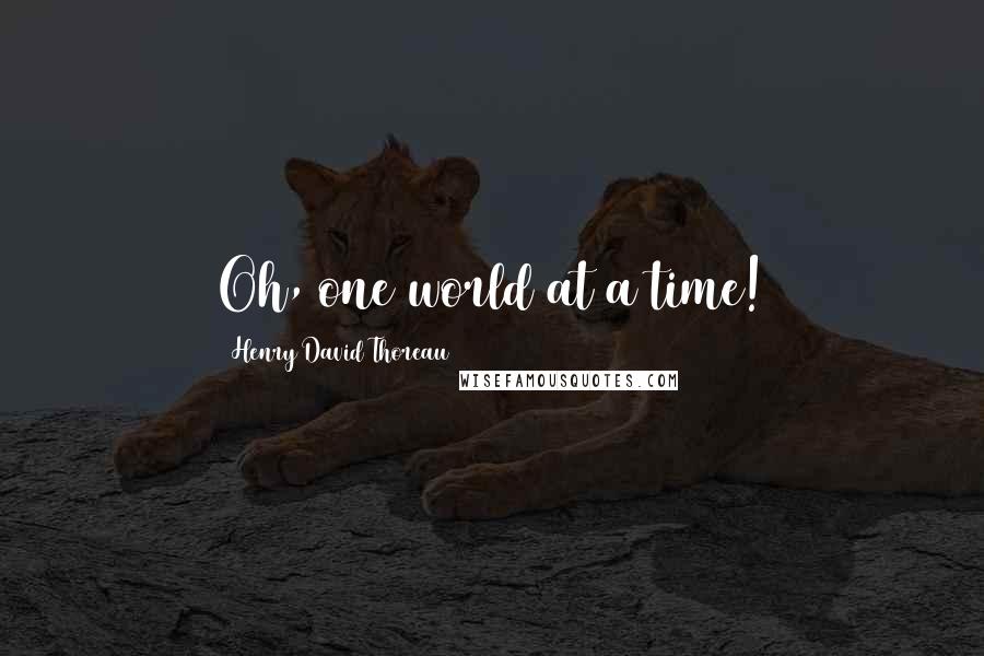 Henry David Thoreau Quotes: Oh, one world at a time!