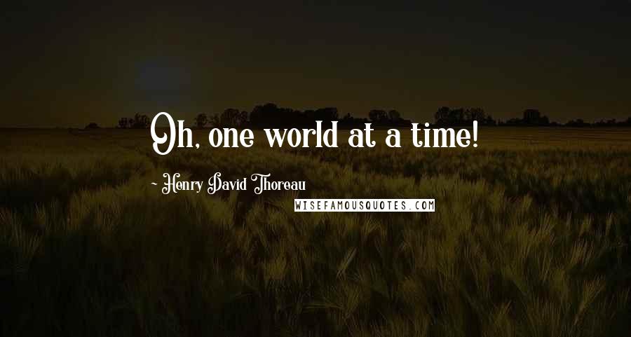 Henry David Thoreau Quotes: Oh, one world at a time!