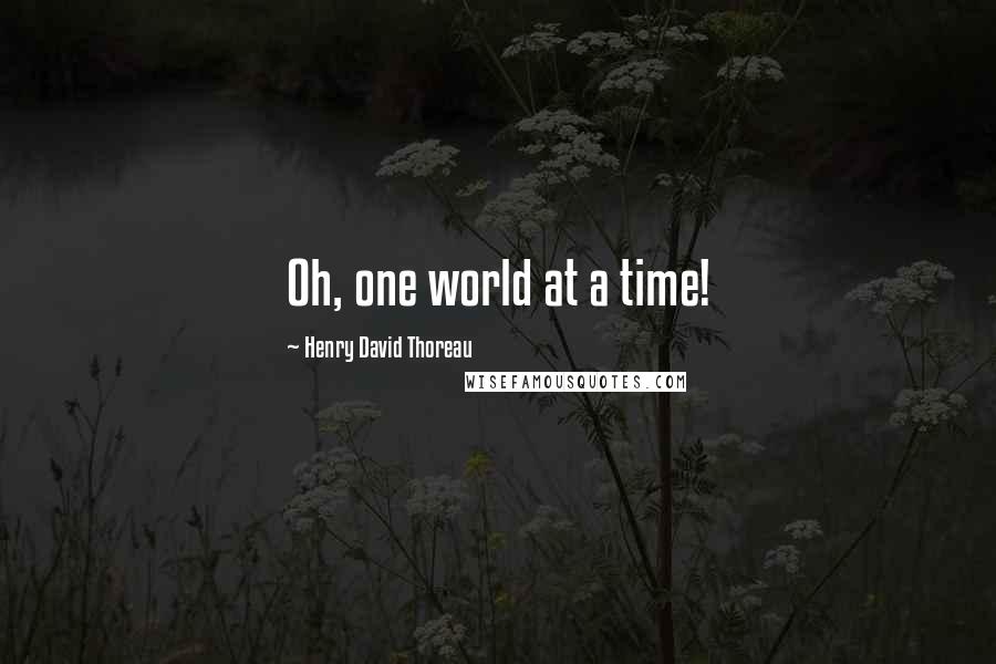Henry David Thoreau Quotes: Oh, one world at a time!