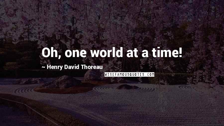 Henry David Thoreau Quotes: Oh, one world at a time!