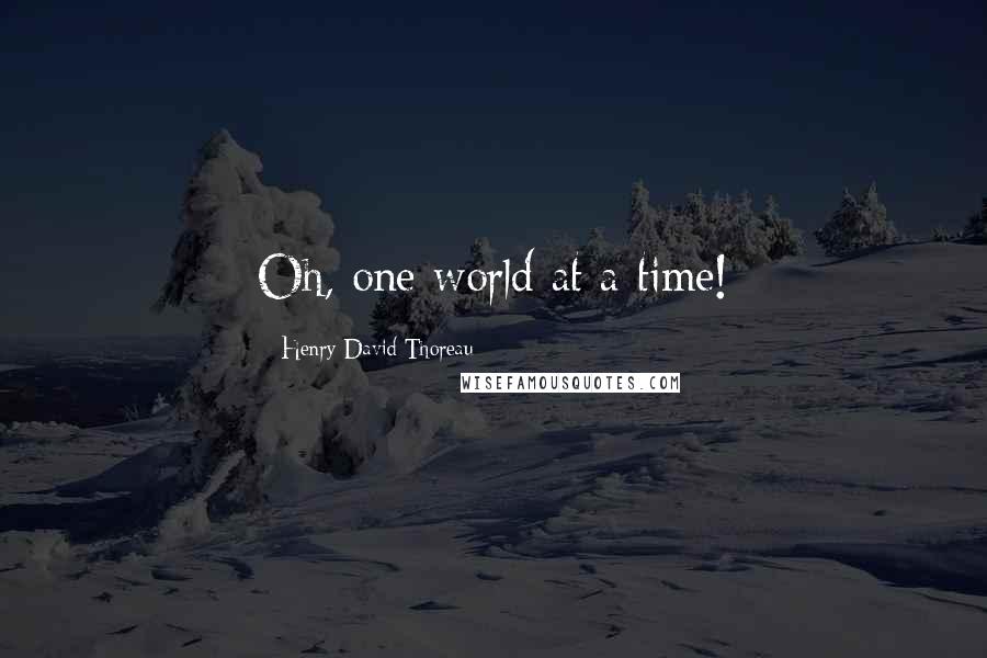 Henry David Thoreau Quotes: Oh, one world at a time!