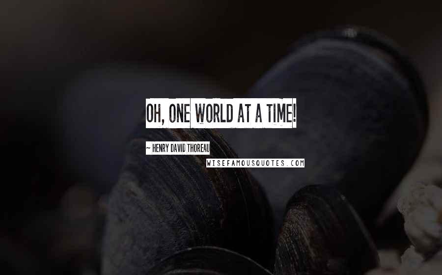 Henry David Thoreau Quotes: Oh, one world at a time!
