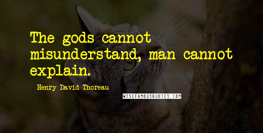 Henry David Thoreau Quotes: The gods cannot misunderstand, man cannot explain.