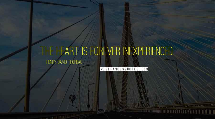 Henry David Thoreau Quotes: The heart is forever inexperienced.