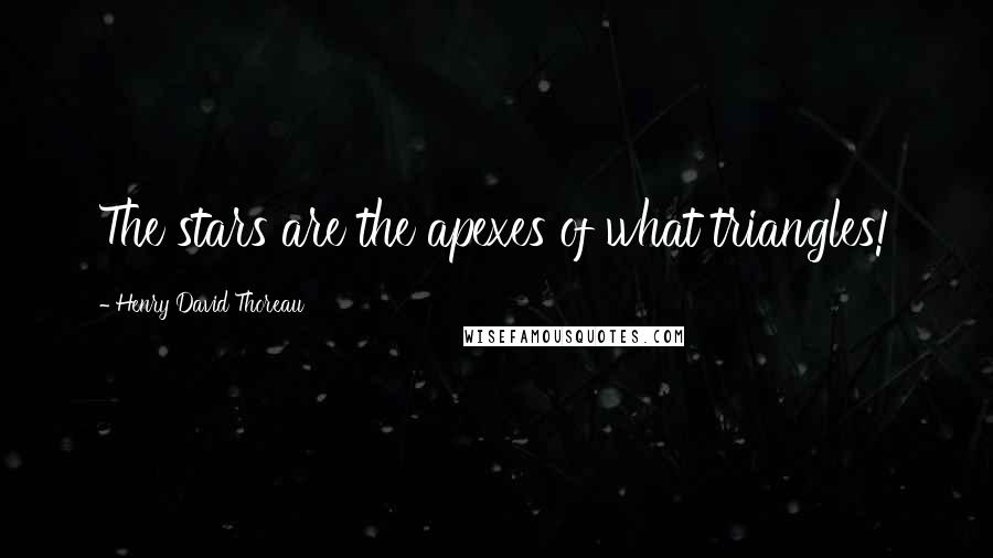 Henry David Thoreau Quotes: The stars are the apexes of what triangles!