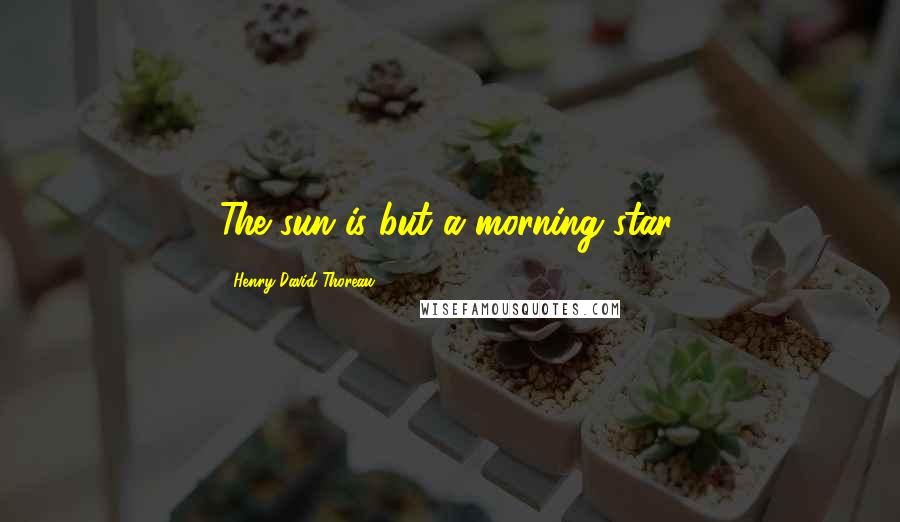 Henry David Thoreau Quotes: The sun is but a morning star.