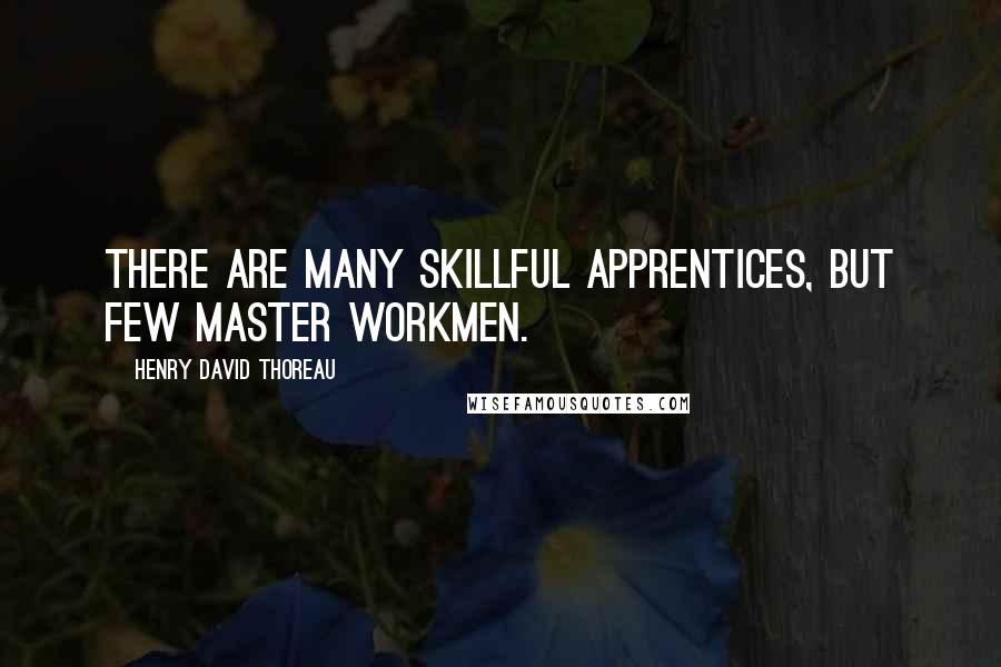 Henry David Thoreau Quotes: There are many skillful apprentices, but few master workmen.