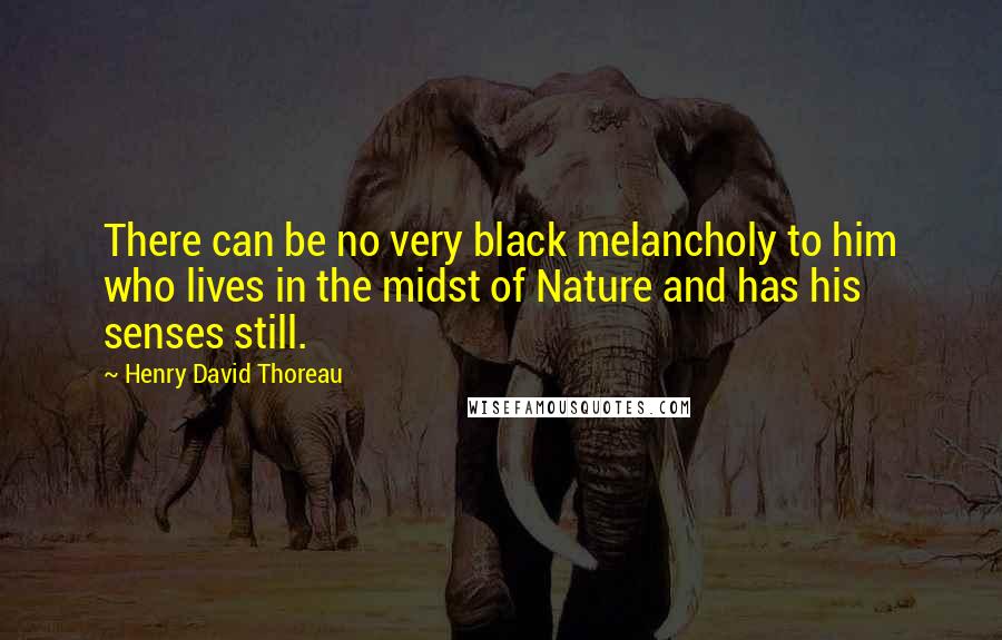 Henry David Thoreau Quotes: There can be no very black melancholy to him who lives in the midst of Nature and has his senses still.