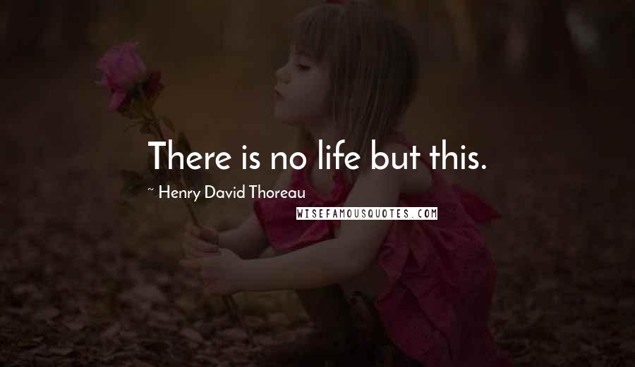 Henry David Thoreau Quotes: There is no life but this.