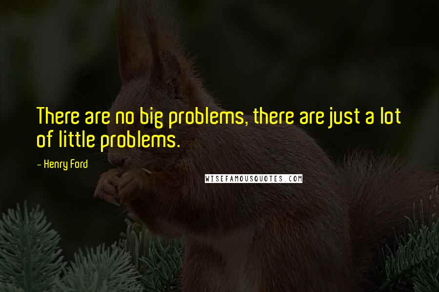 Henry Ford Quotes: There are no big problems, there are just a lot of little problems.
