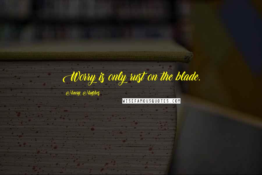 Henry Hughes Quotes: Worry is only rust on the blade.