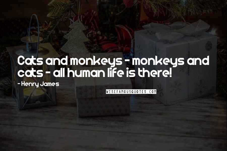 Henry James Quotes: Cats and monkeys - monkeys and cats - all human life is there!