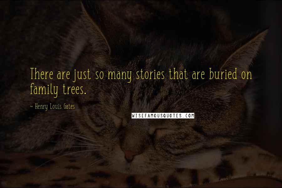 Henry Louis Gates Quotes: There are just so many stories that are buried on family trees.